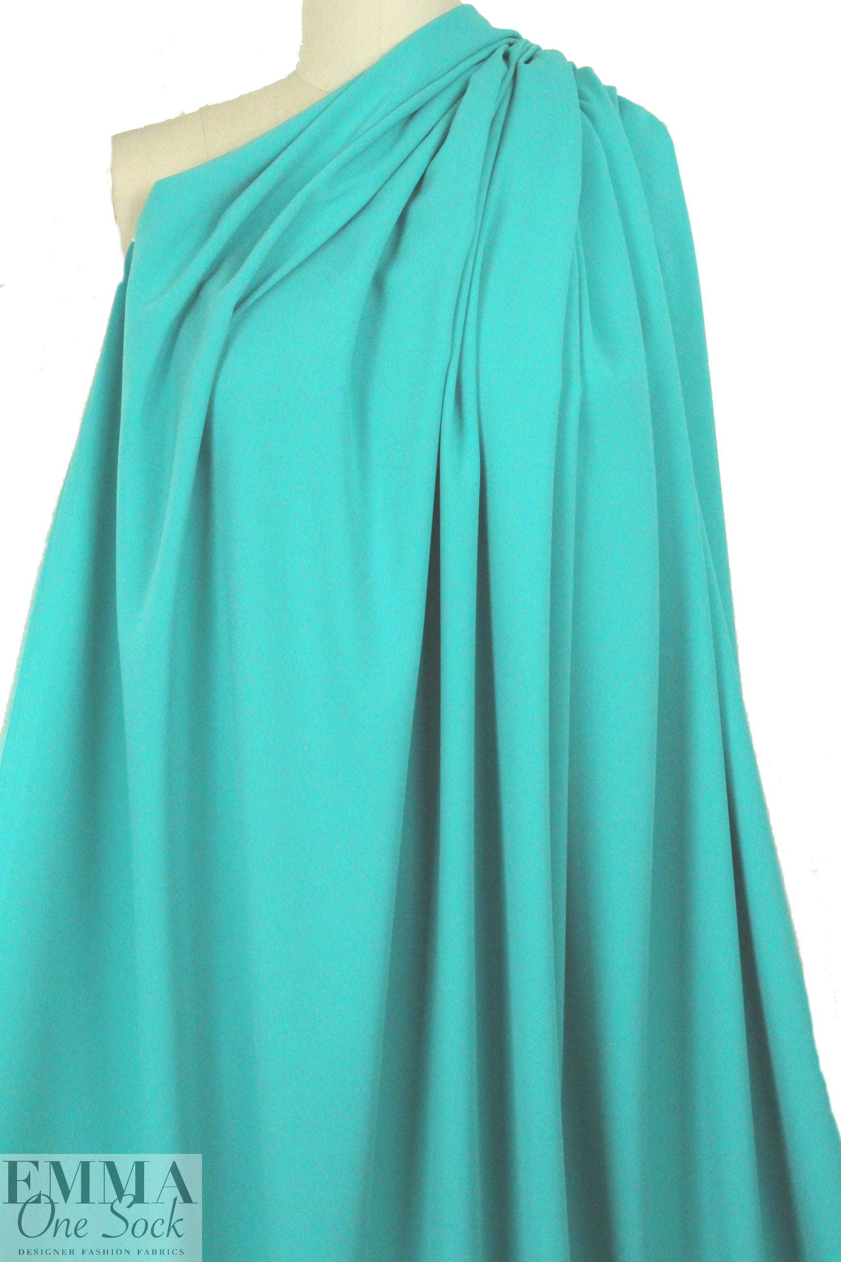 hi-tech stretch crepe 'matte hybrid' - aquamarine  2 yds