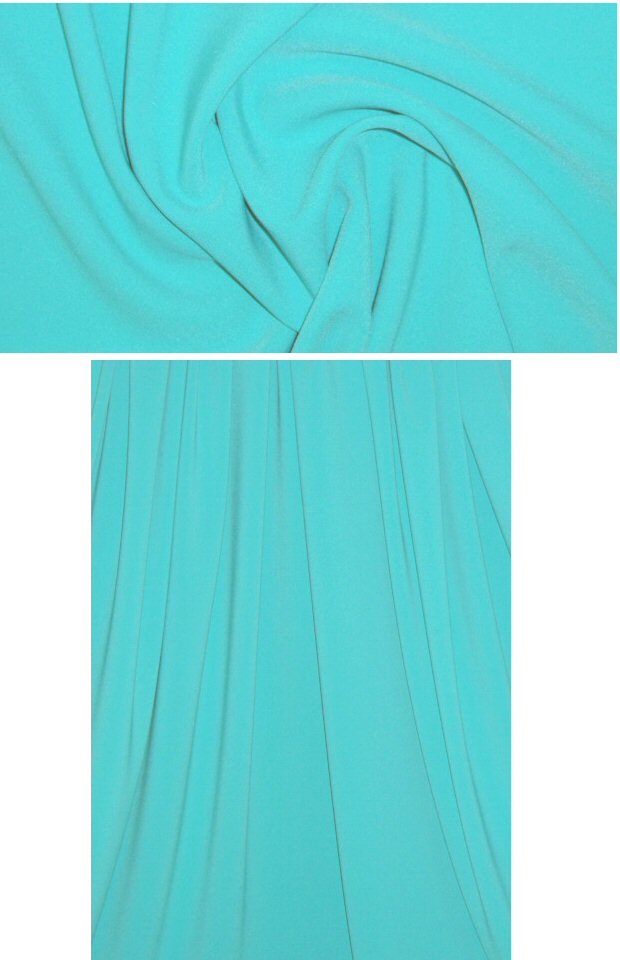 hi-tech stretch crepe 'matte hybrid' - aquamarine  2 yds