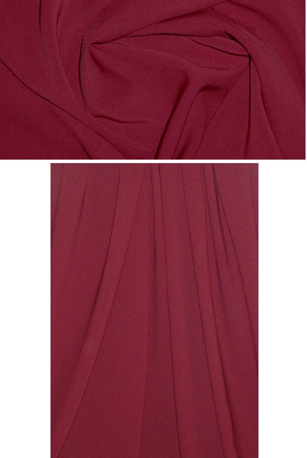 hi-tech stretch crepe 'matte hybrid' - *minor flaw* bordeaux 1.25 yds