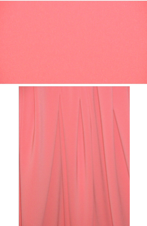 hi-tech stretch crepe 'matte hybrid' - coral 1.45 yds