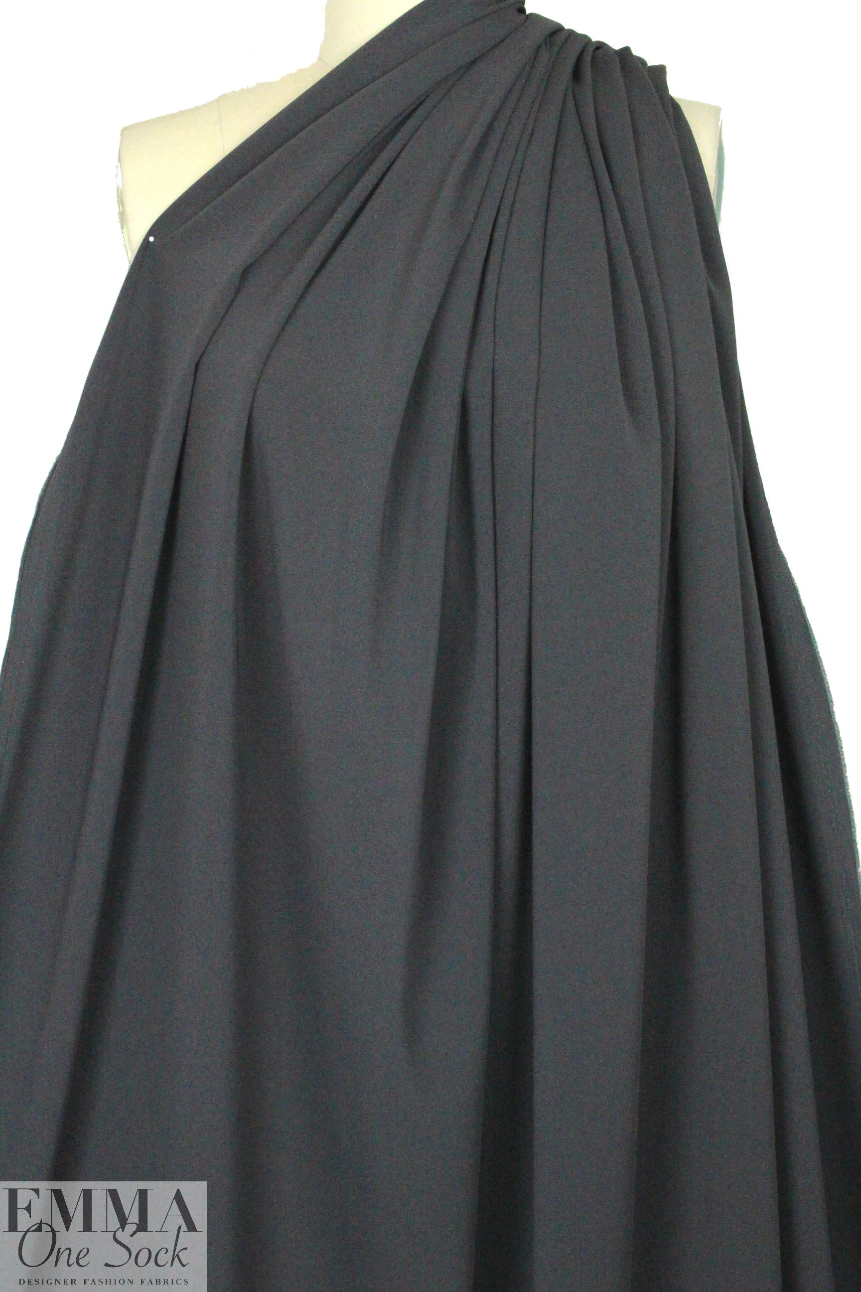 hi-tech stretch crepe 'matte hybrid' - graphite 1.9 yd