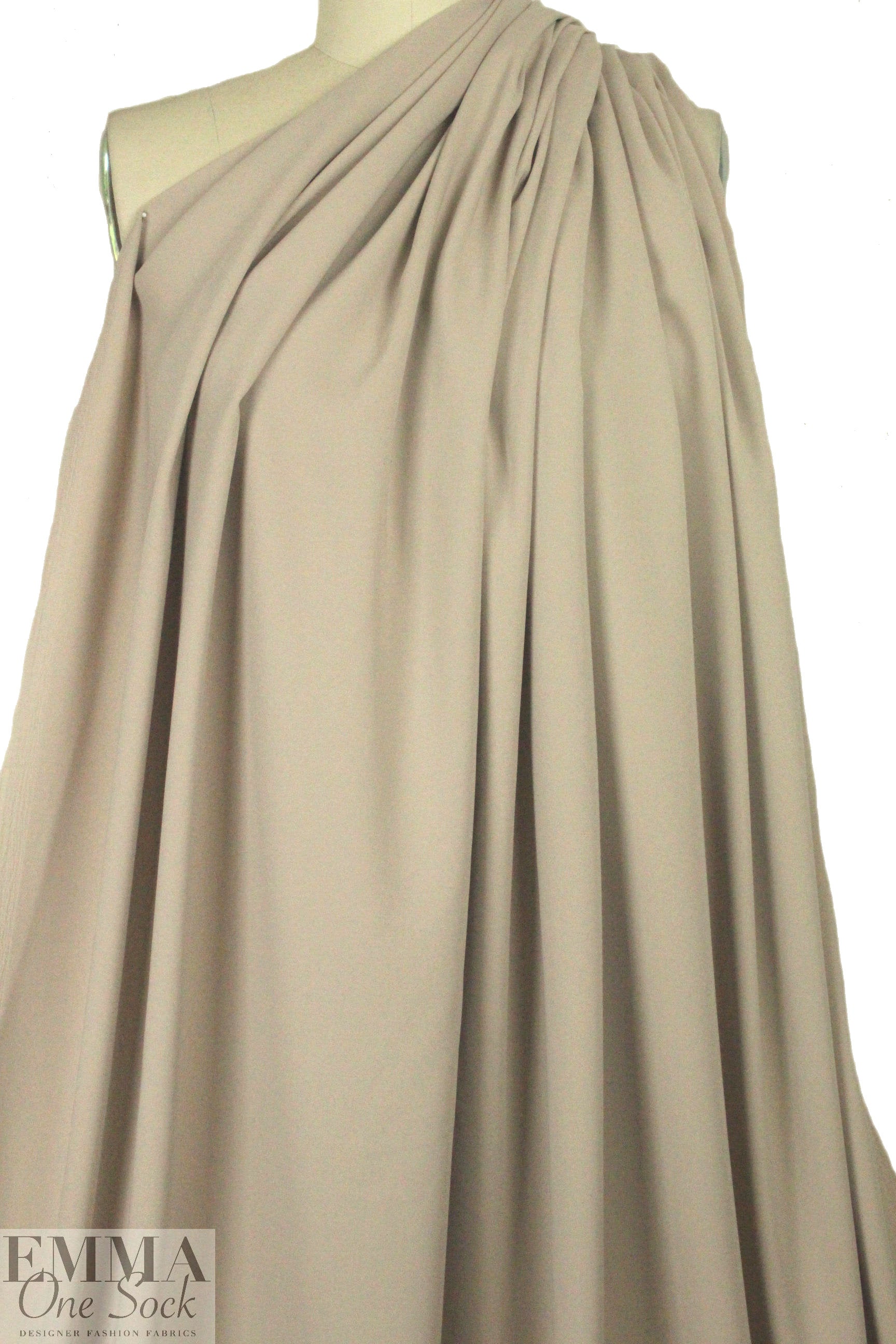 hi-tech stretch crepe 'matte hybrid' - khaki .5 yds