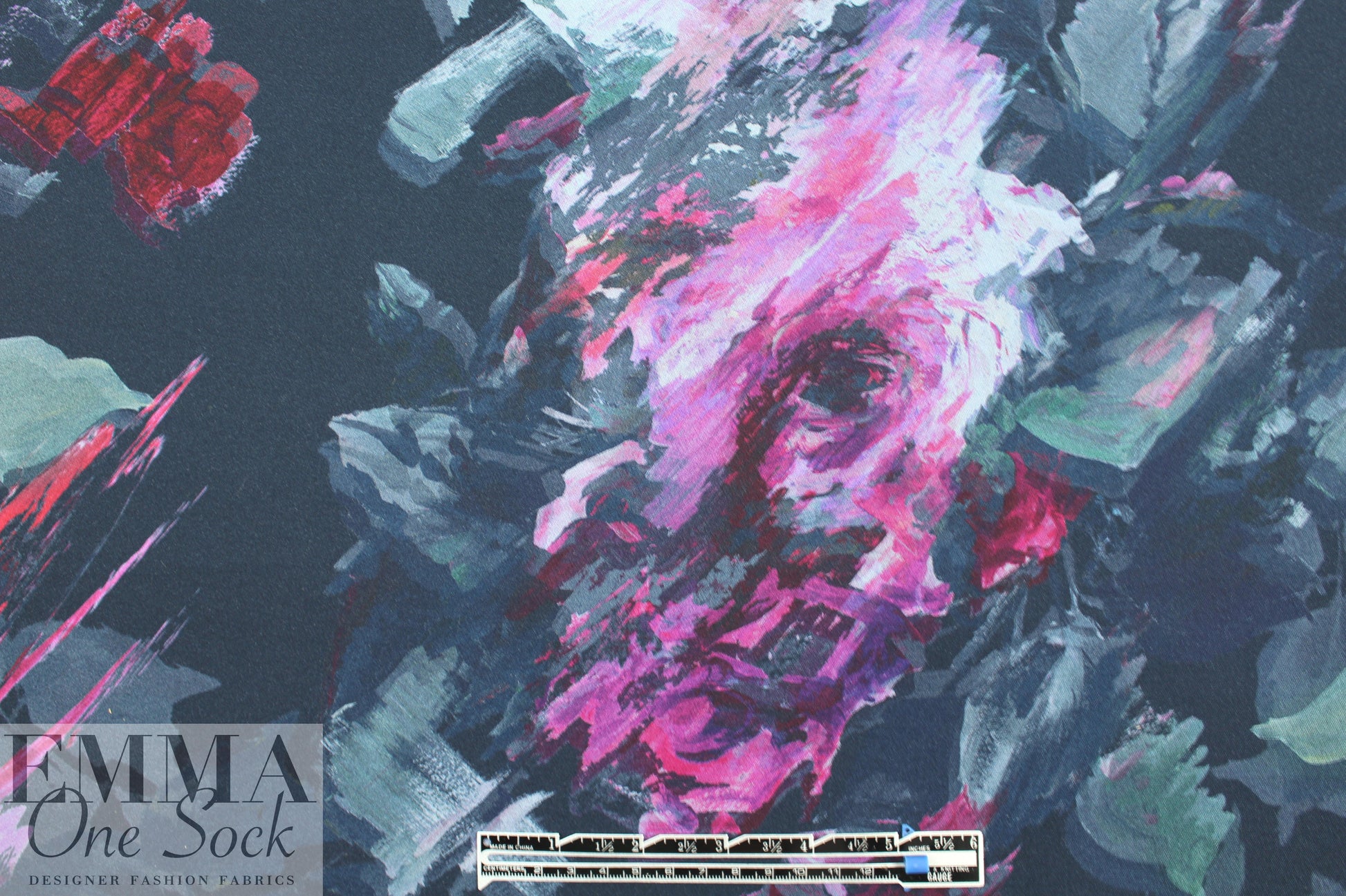 NY designer painterly floral matte hybrid