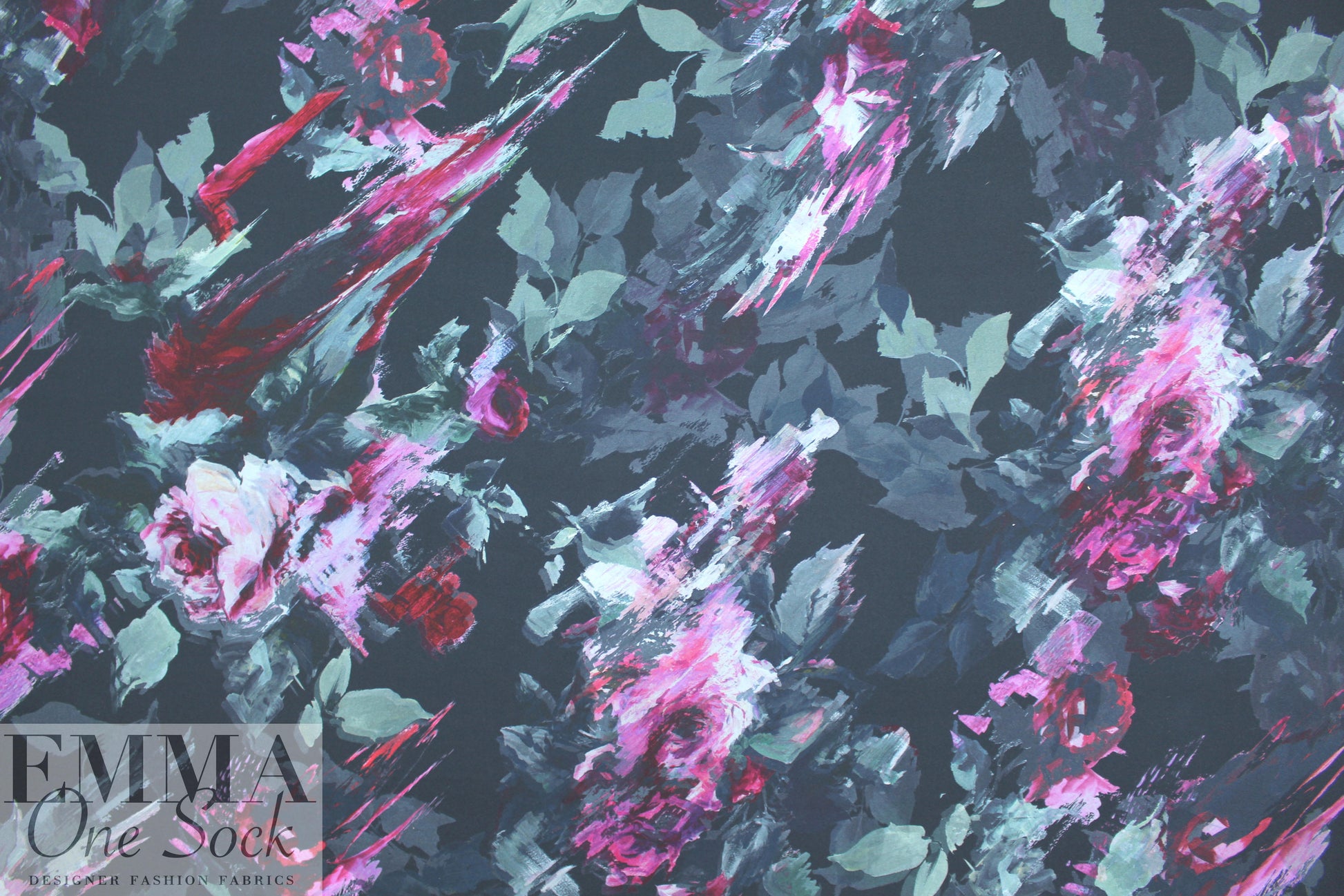 NY designer painterly floral matte hybrid