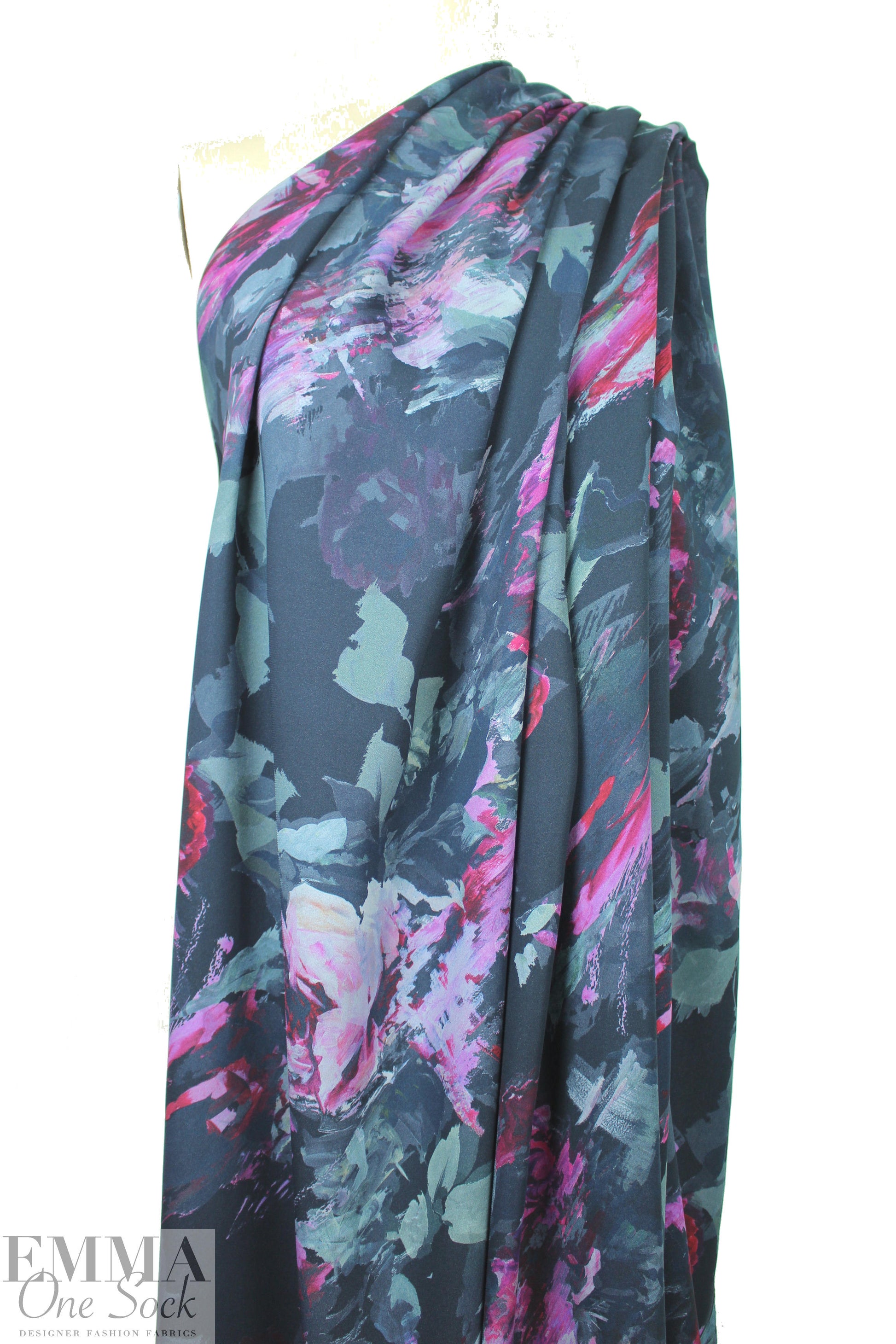 NY designer painterly floral matte hybrid
