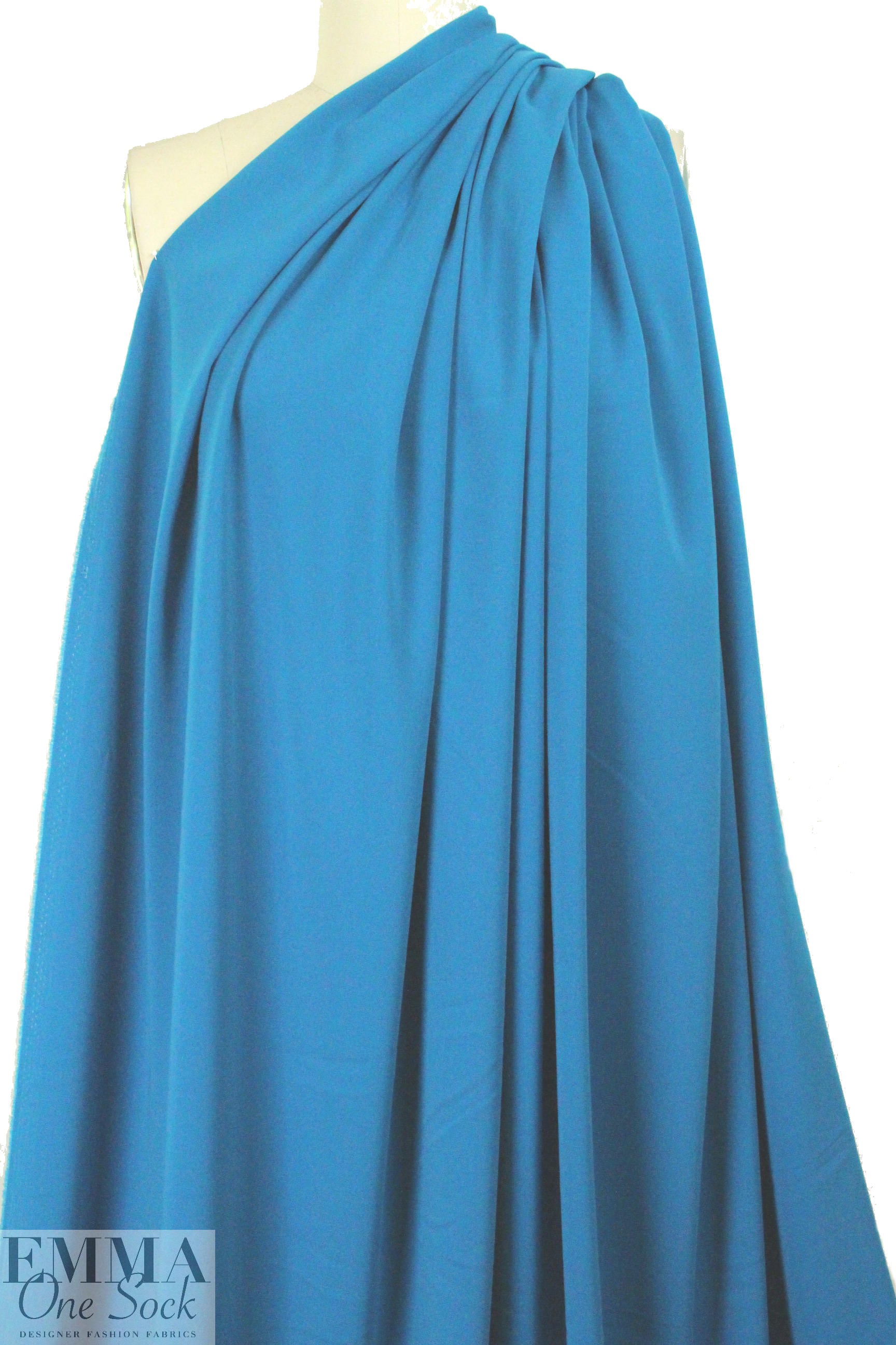 hi-tech stretch crepe 'matte hybrid' - peacock 1 yard