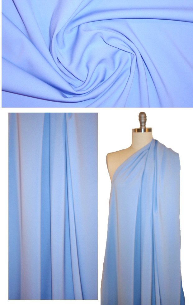 hi-tech stretch crepe 'matte hybrid' - periwinkle 1.625 yd