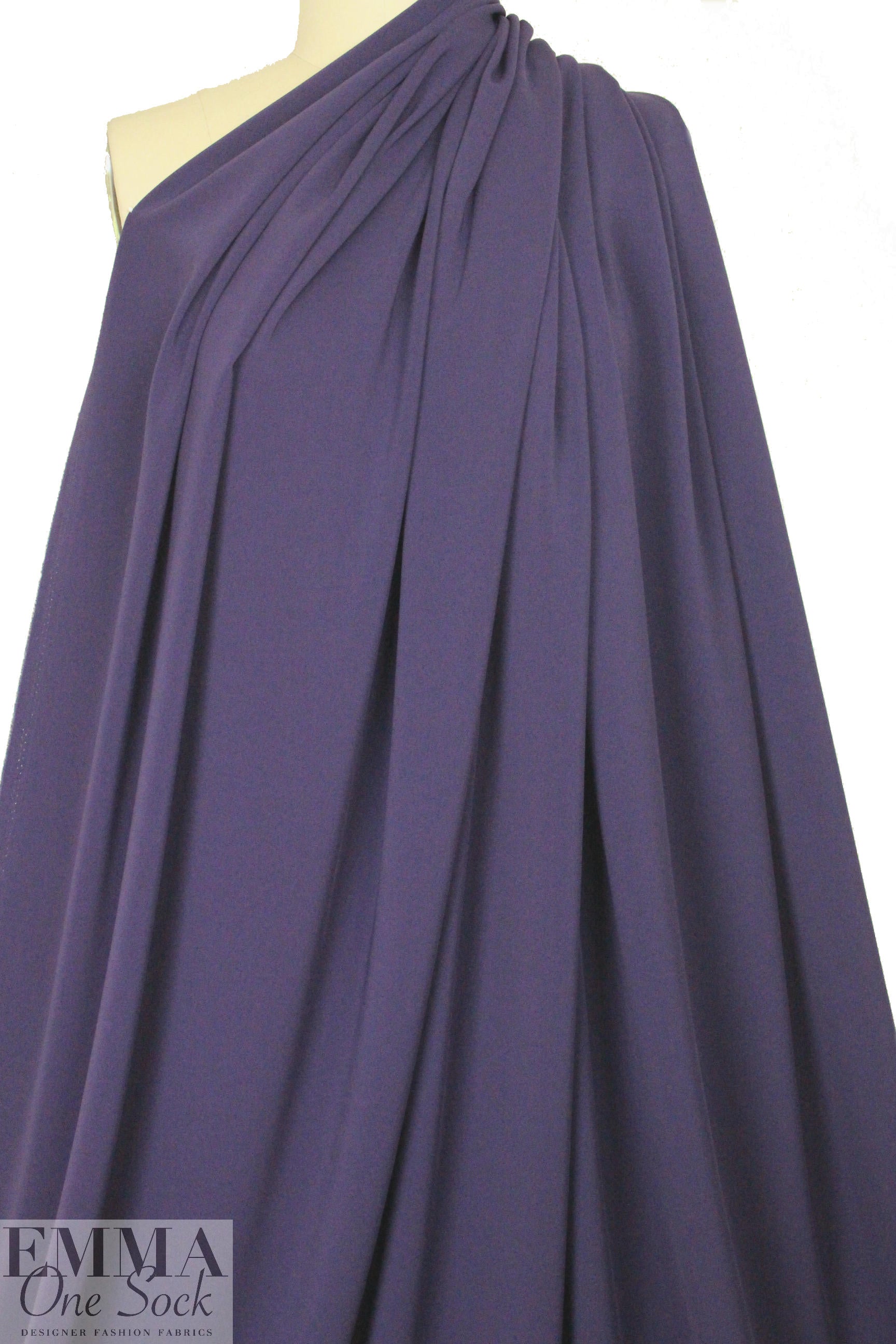 hi-tech stretch crepe 'matte hybrid' - purple 1 yard