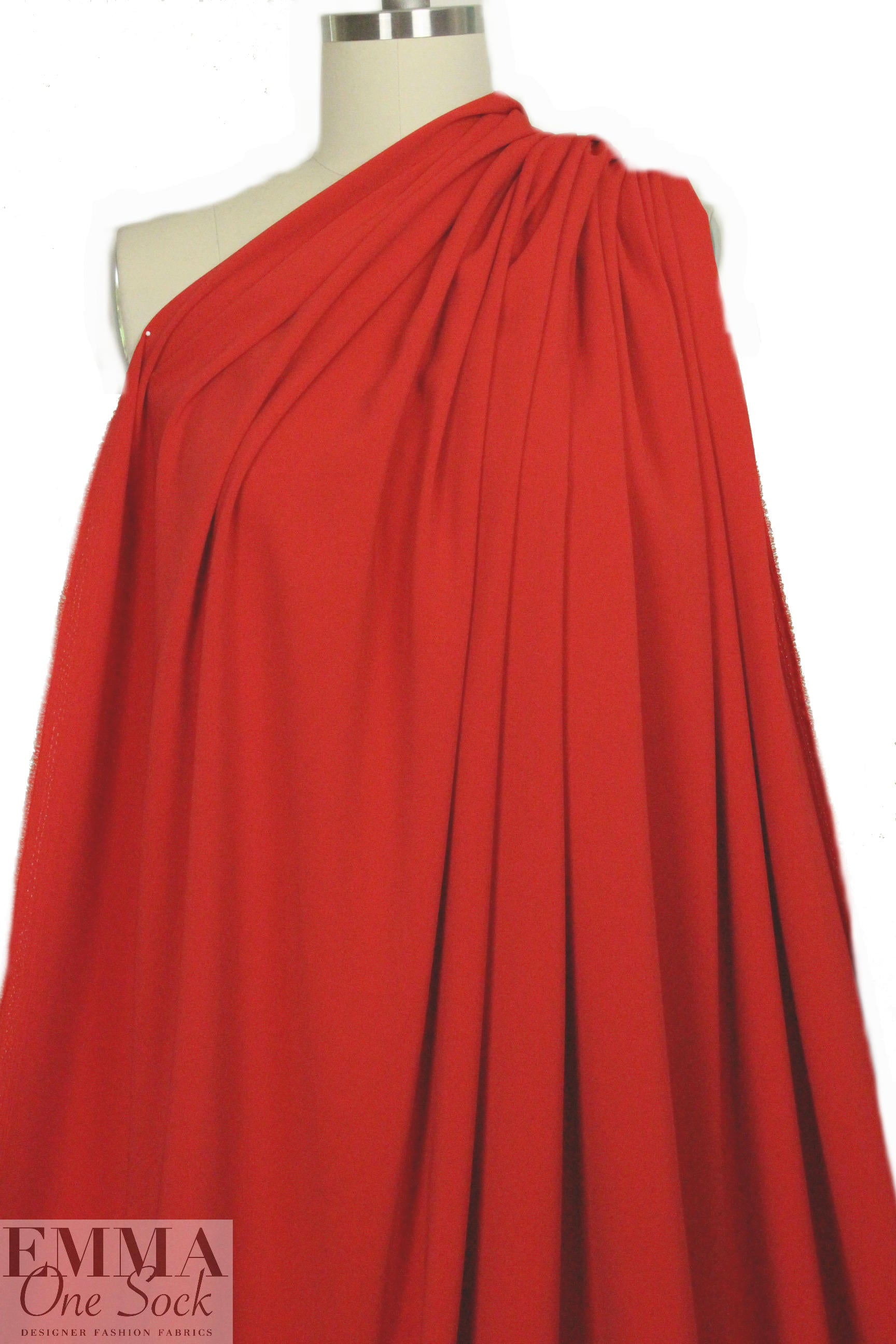hi-tech stretch crepe 'matte hybrid' - red 2.5 yds
