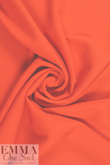 hi-tech stretch crepe 'matte hybrid' - tangerine 3 yd