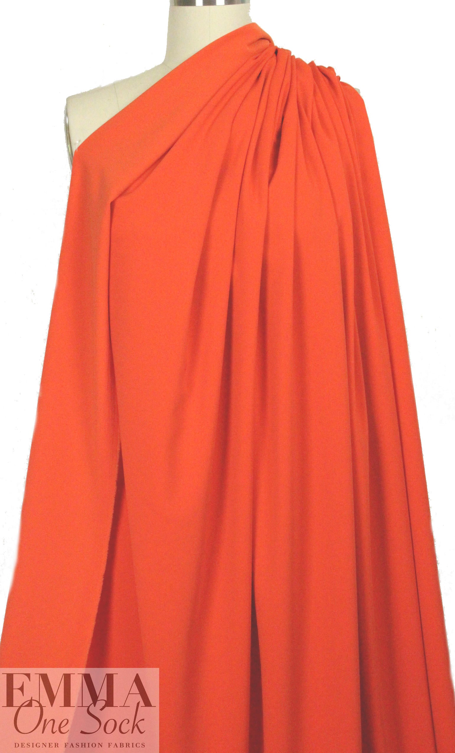 hi-tech stretch crepe 'matte hybrid' - tangerine