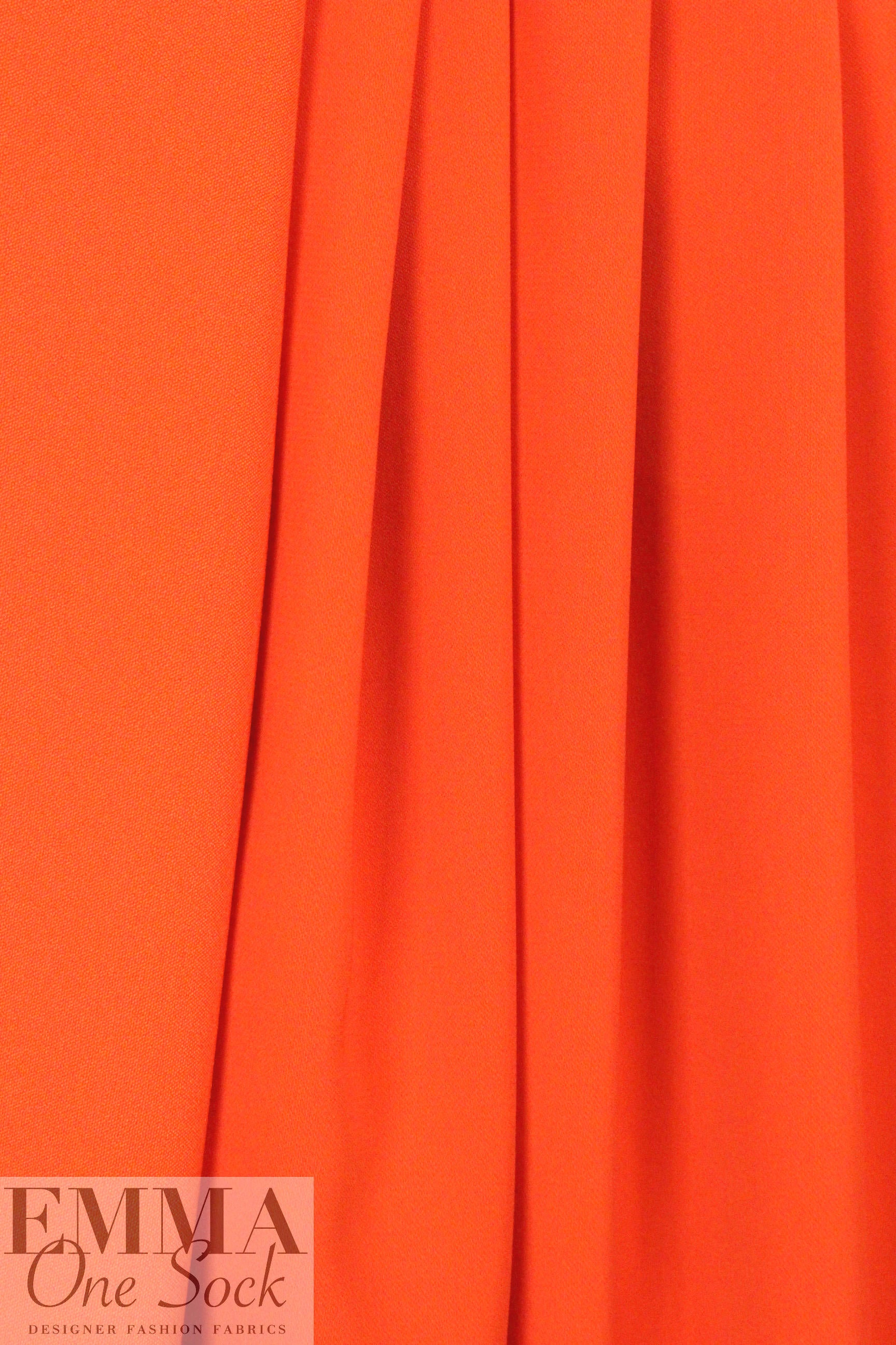 hi-tech stretch crepe 'matte hybrid' - tangerine 1.25 yd
