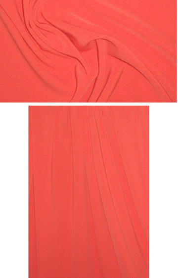 hi-tech stretch crepe 'matte hybrid' - tangerine 2 yd