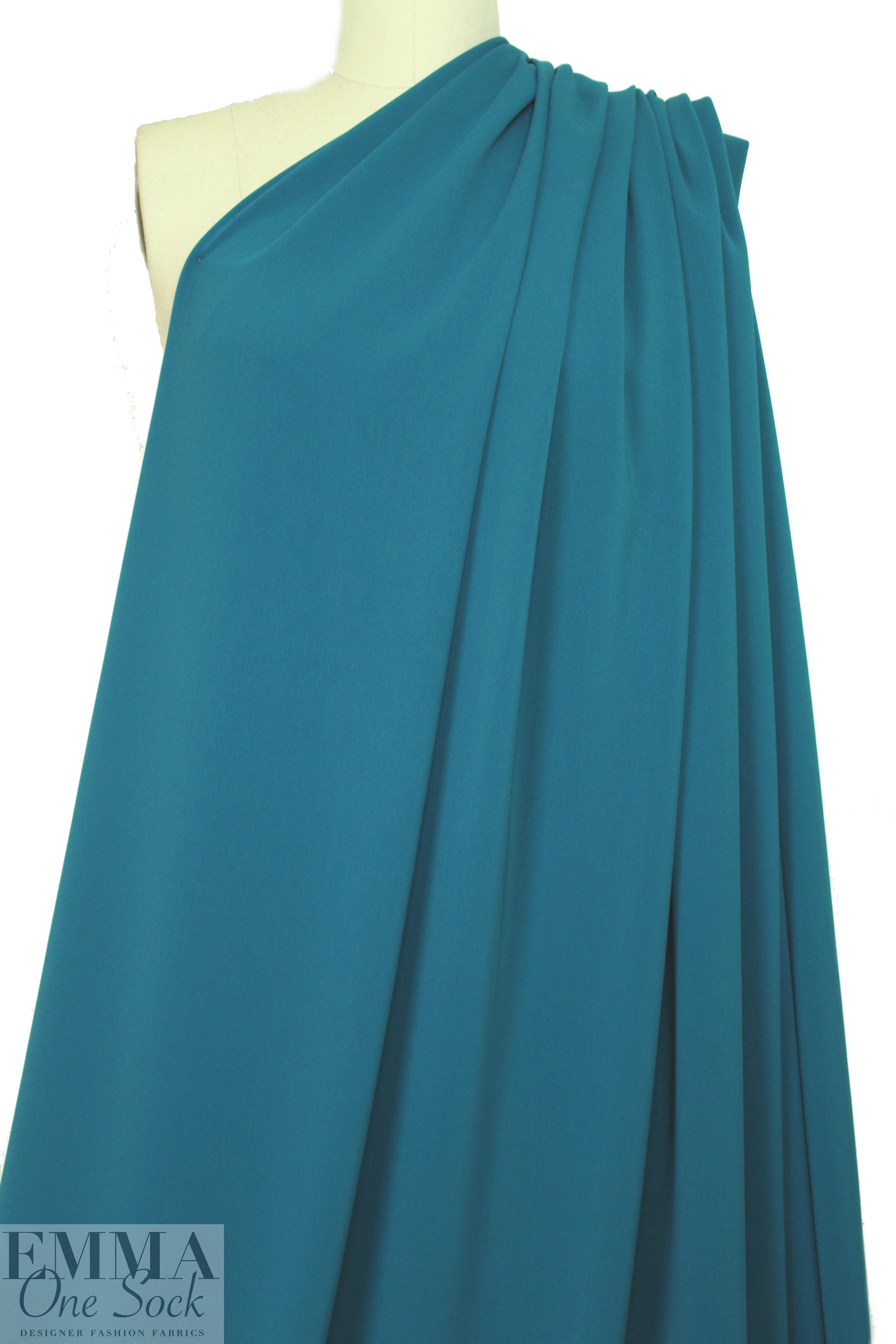 hi-tech stretch crepe 'matte hybrid' - teal 1.875 yd