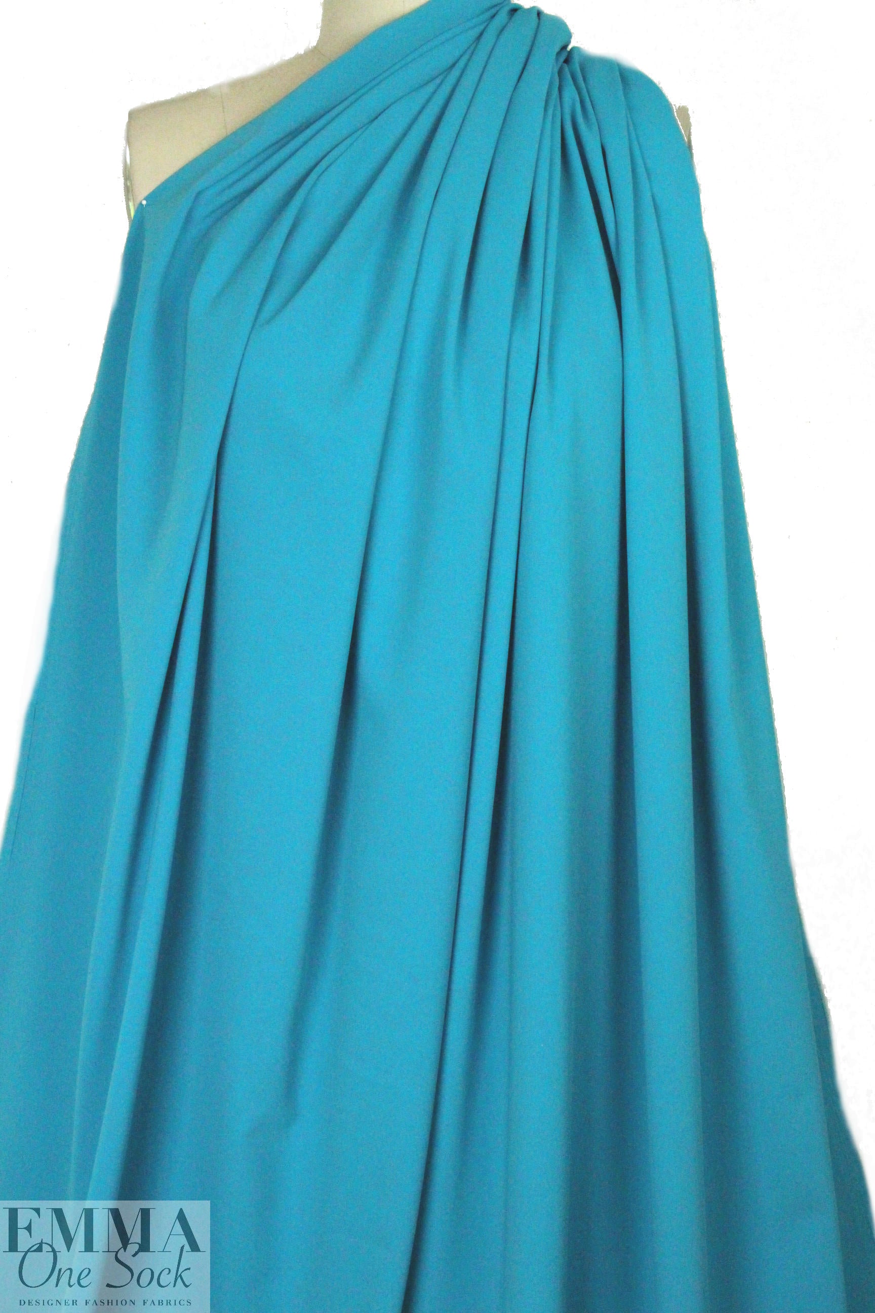 hi-tech stretch crepe 'matte hybrid' - turquoise