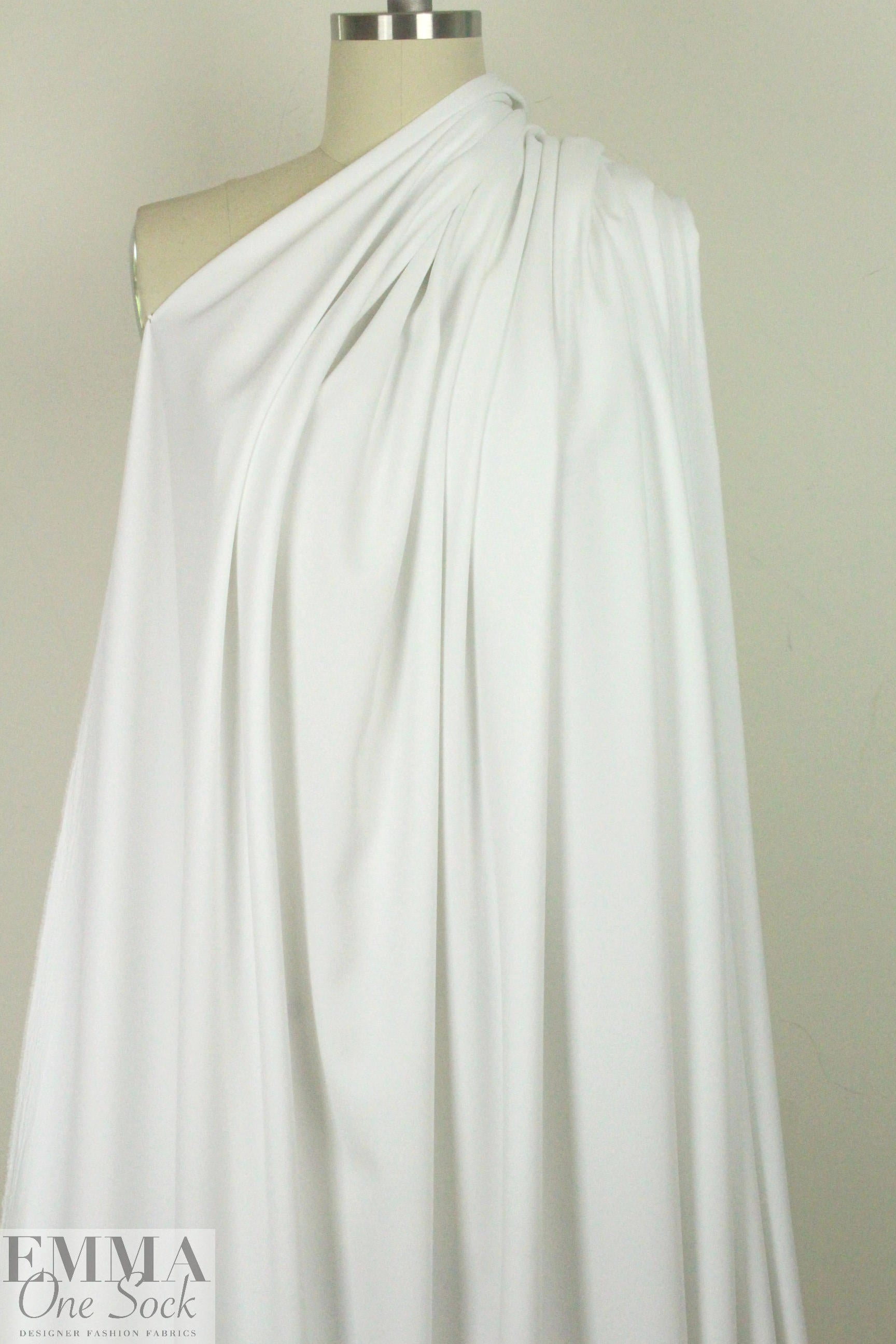 hi-tech stretch crepe 'matte hybrid' - white .75 yds