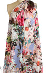 Italian 'English garden' floral matte jersey knit