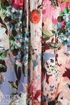 Italian 'English garden' floral matte jersey knit