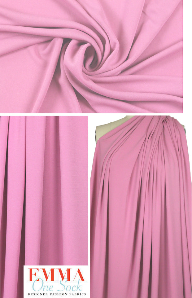 NY designer textured matte jersey - pink rose