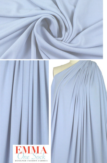 NY designer textured matte jersey - aster blue