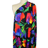 Italian Ba1enciaga vivid floral matte jersey knit .625 yds