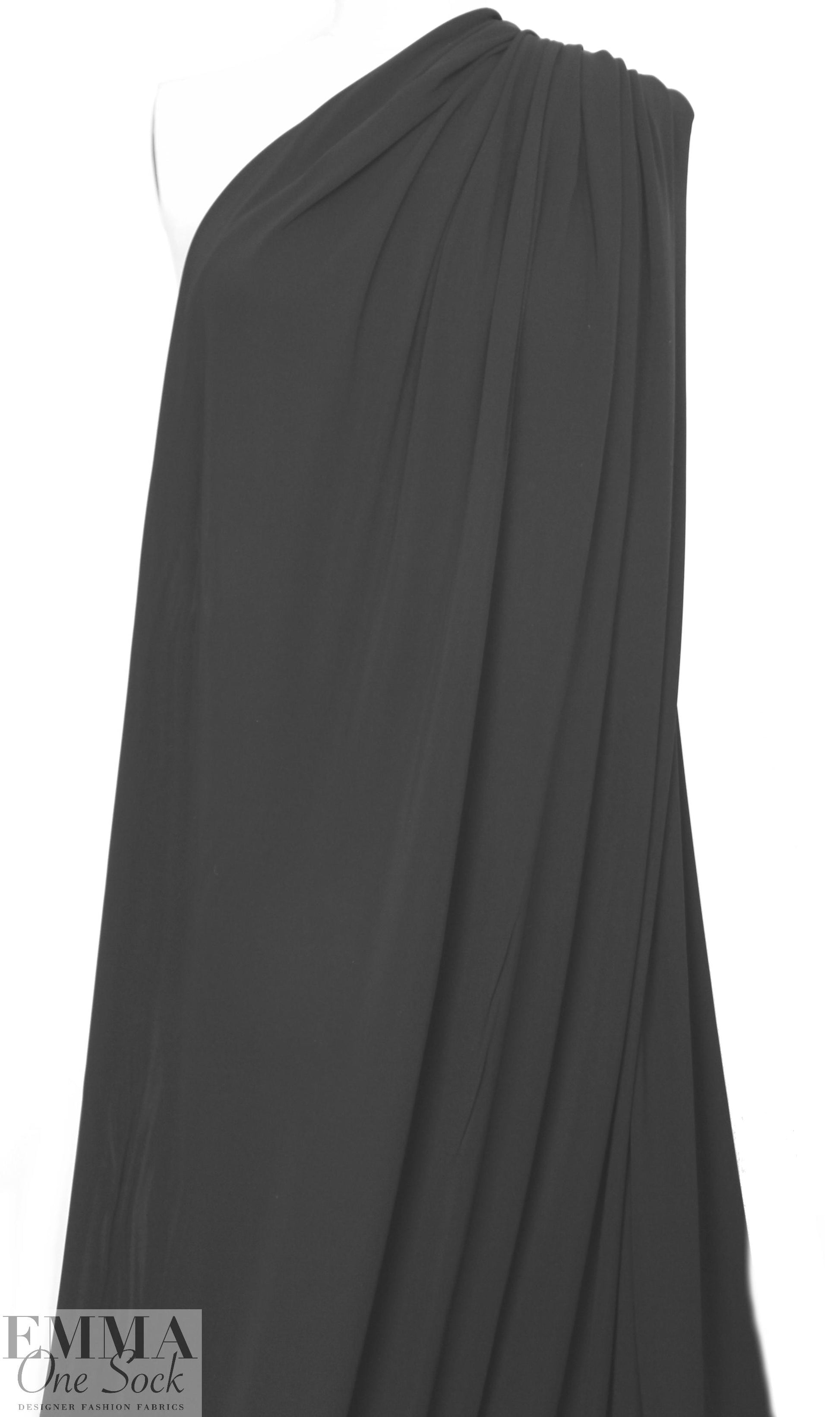 beautiful quality rayon matte jersey - black 2.375 yds