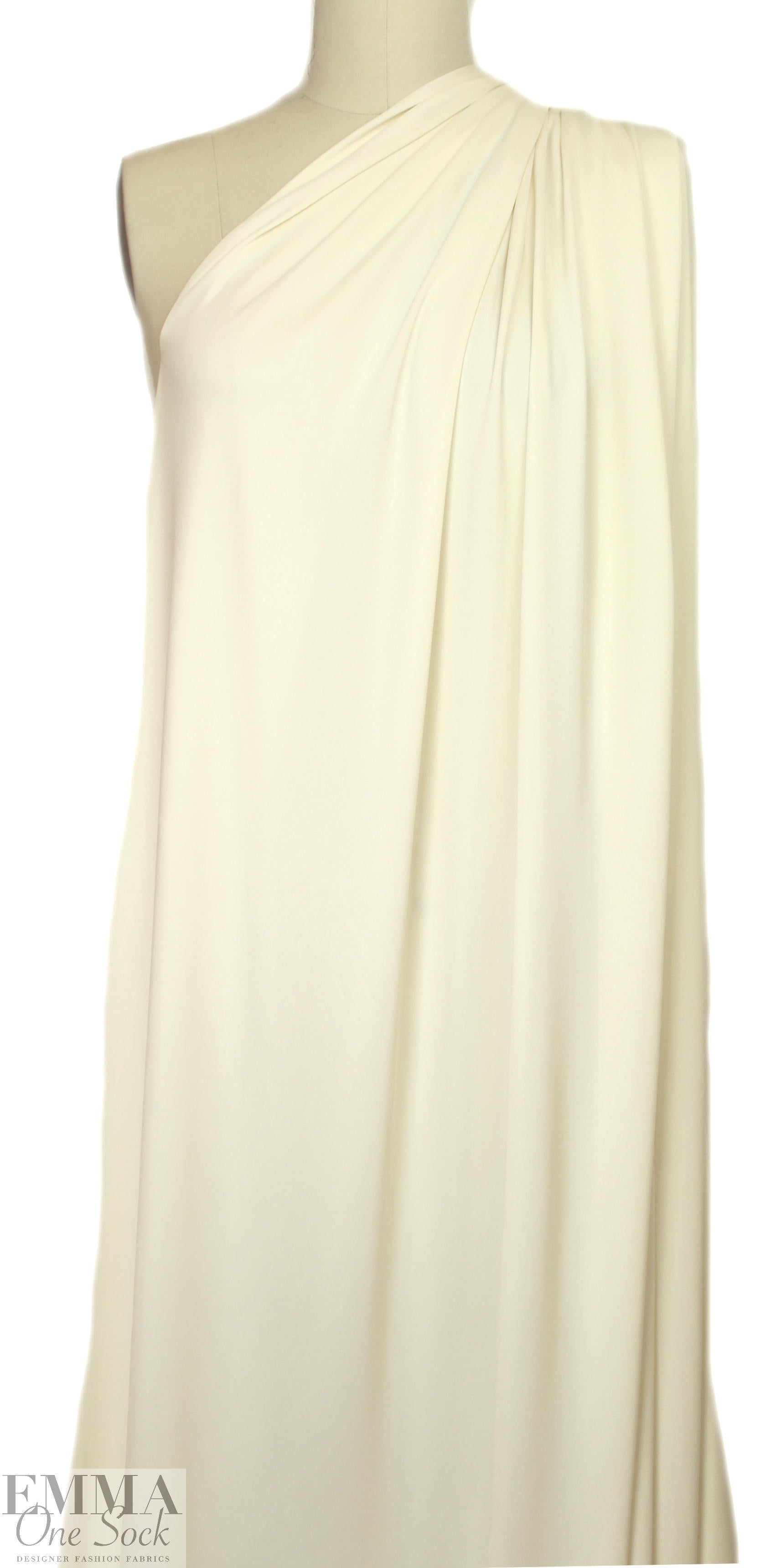 NY designer top quality rayon matte jersey - ivory 1.25 yds
