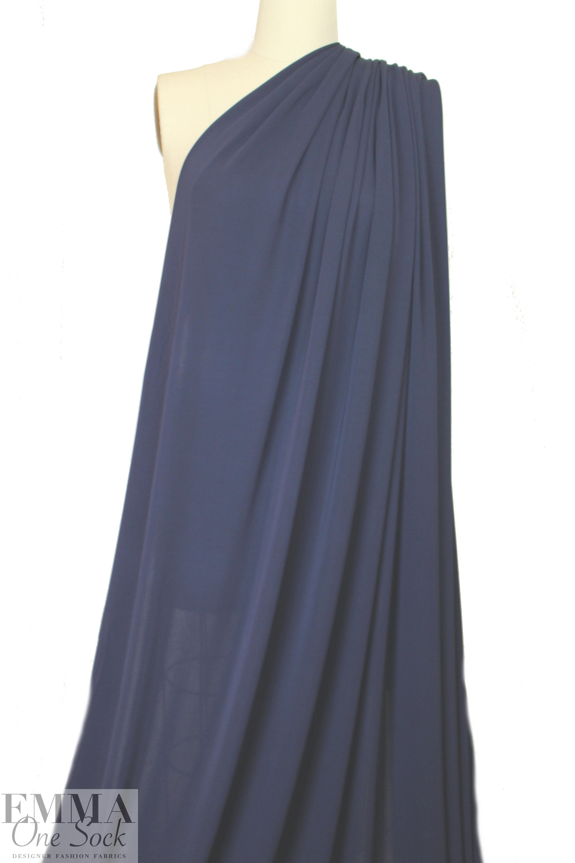 NY designer top quality rayon matte jersey - navy 1.875 yd