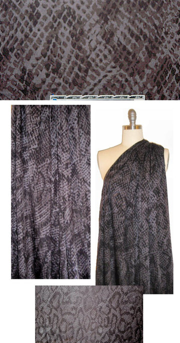famous designer reptile print matte jersey