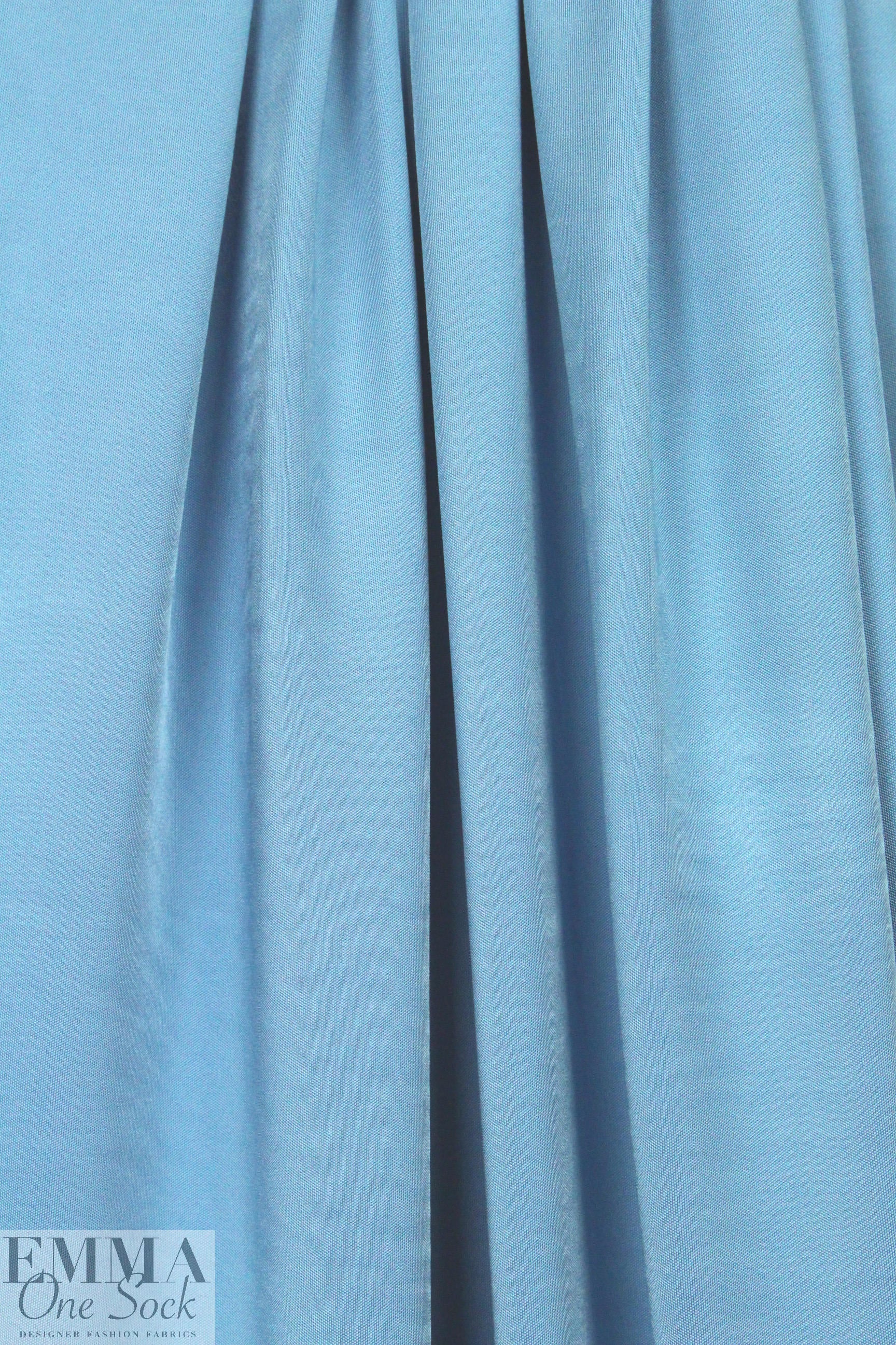 famous designer beefy matte jersey knit - light sky