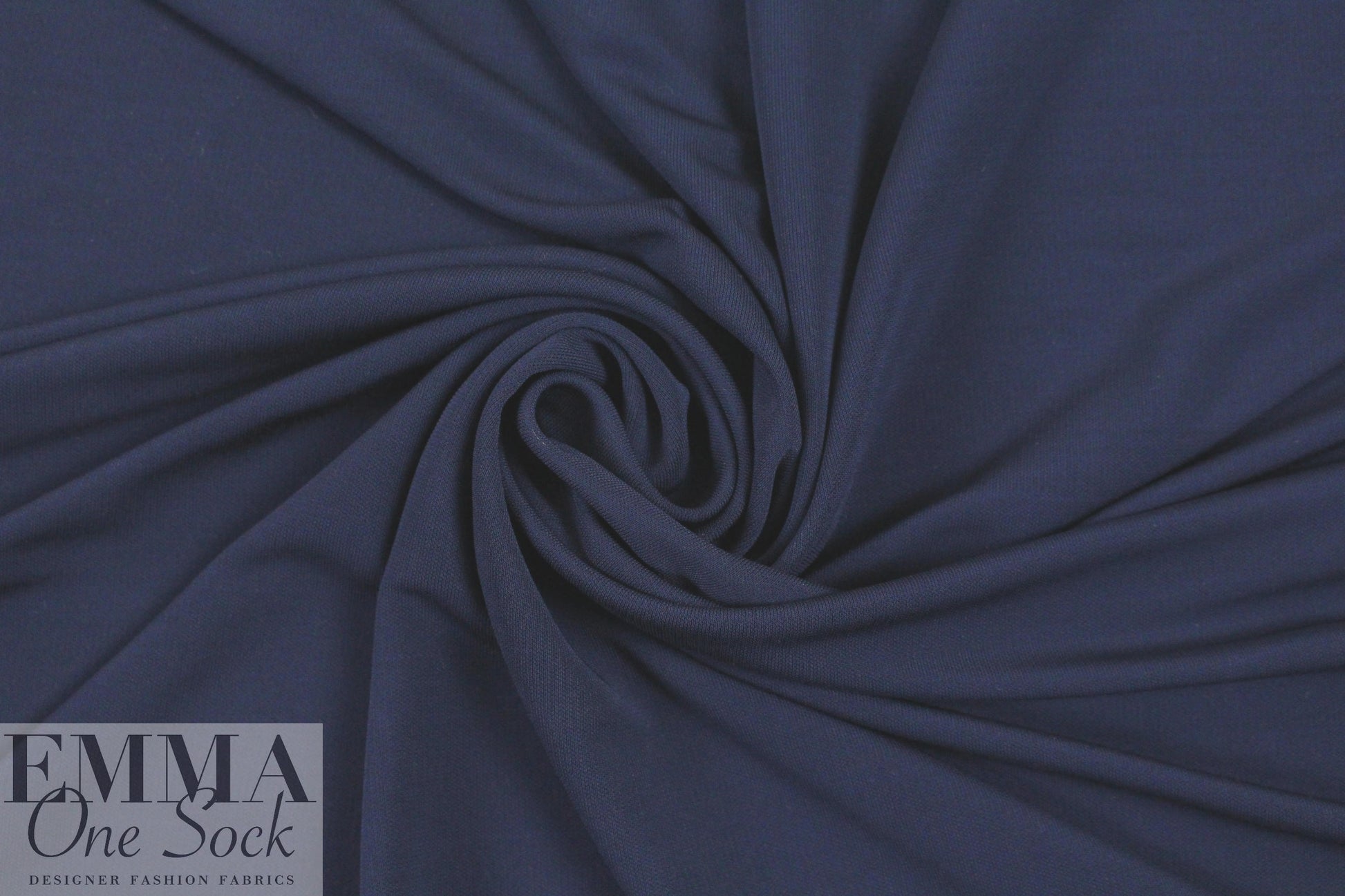 famous designer matte jersey knit - dark navy
