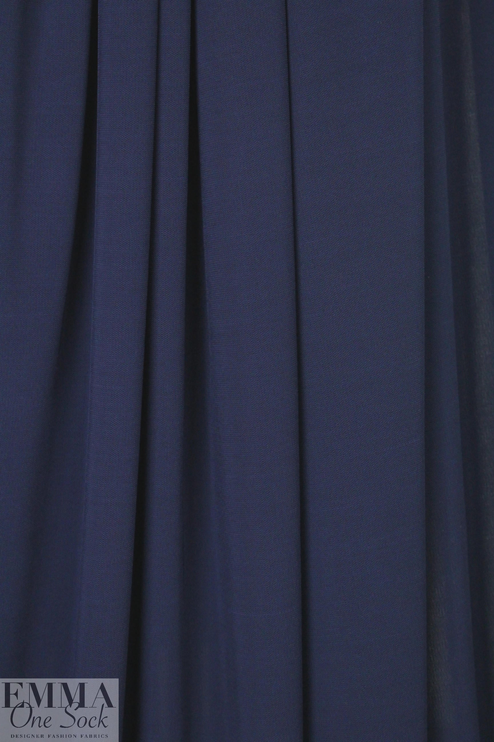famous designer matte jersey knit - dark navy