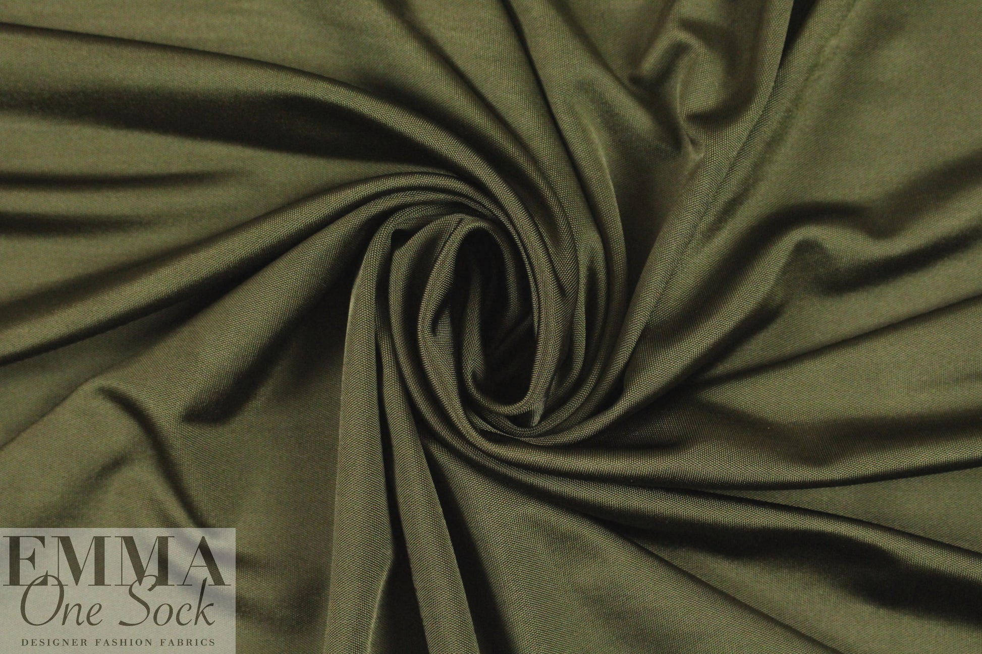 famous designer silky matte jersey knit - loden