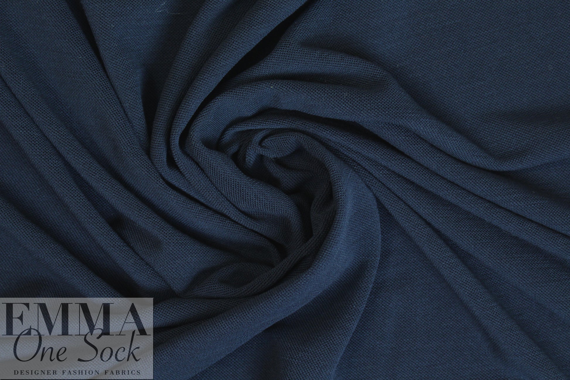 Italian wool micro-pique knit - dark navy