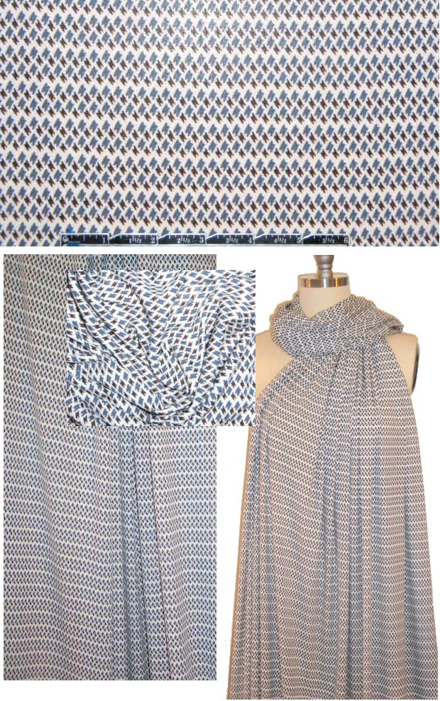Italian teeny graphic printed crepe matte jersey