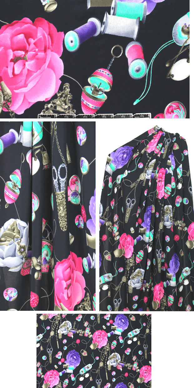NY designer vintage vanity matte jersey knit