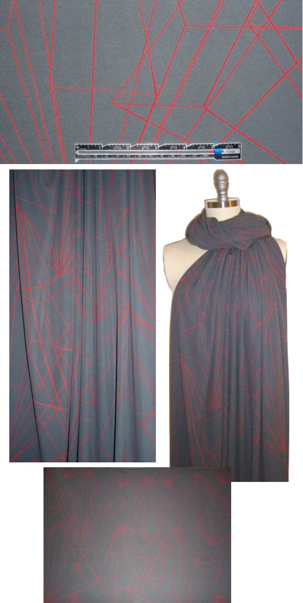 NY designer vector scramble matte jersey 1.375 yd