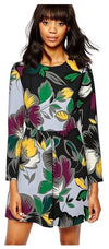 M@x Mara silk crepe woven - stylized floral .75 yds