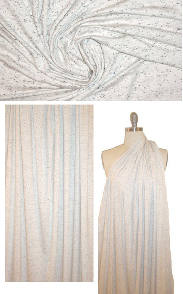 cream/black/gray melange rayon knit