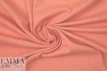 famous designer cotton sweater knit - coral melange