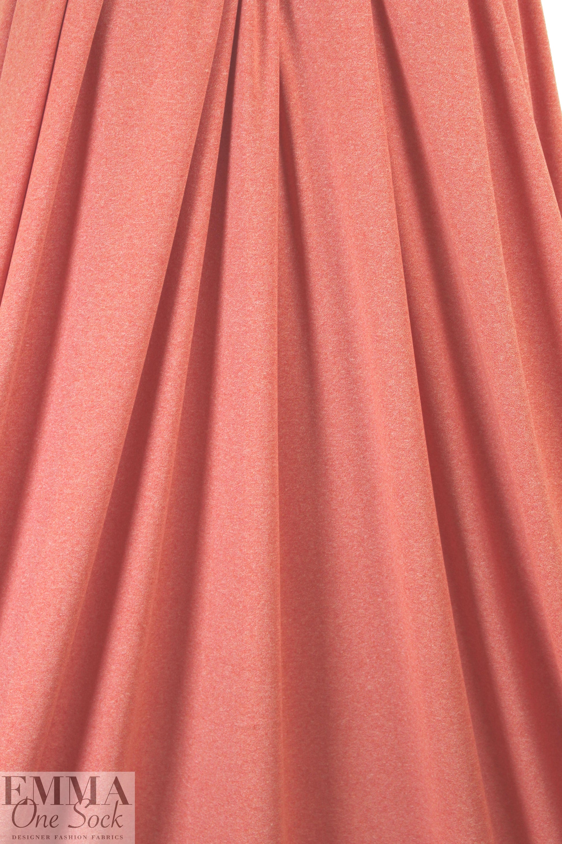 famous designer cotton sweater knit - coral melange