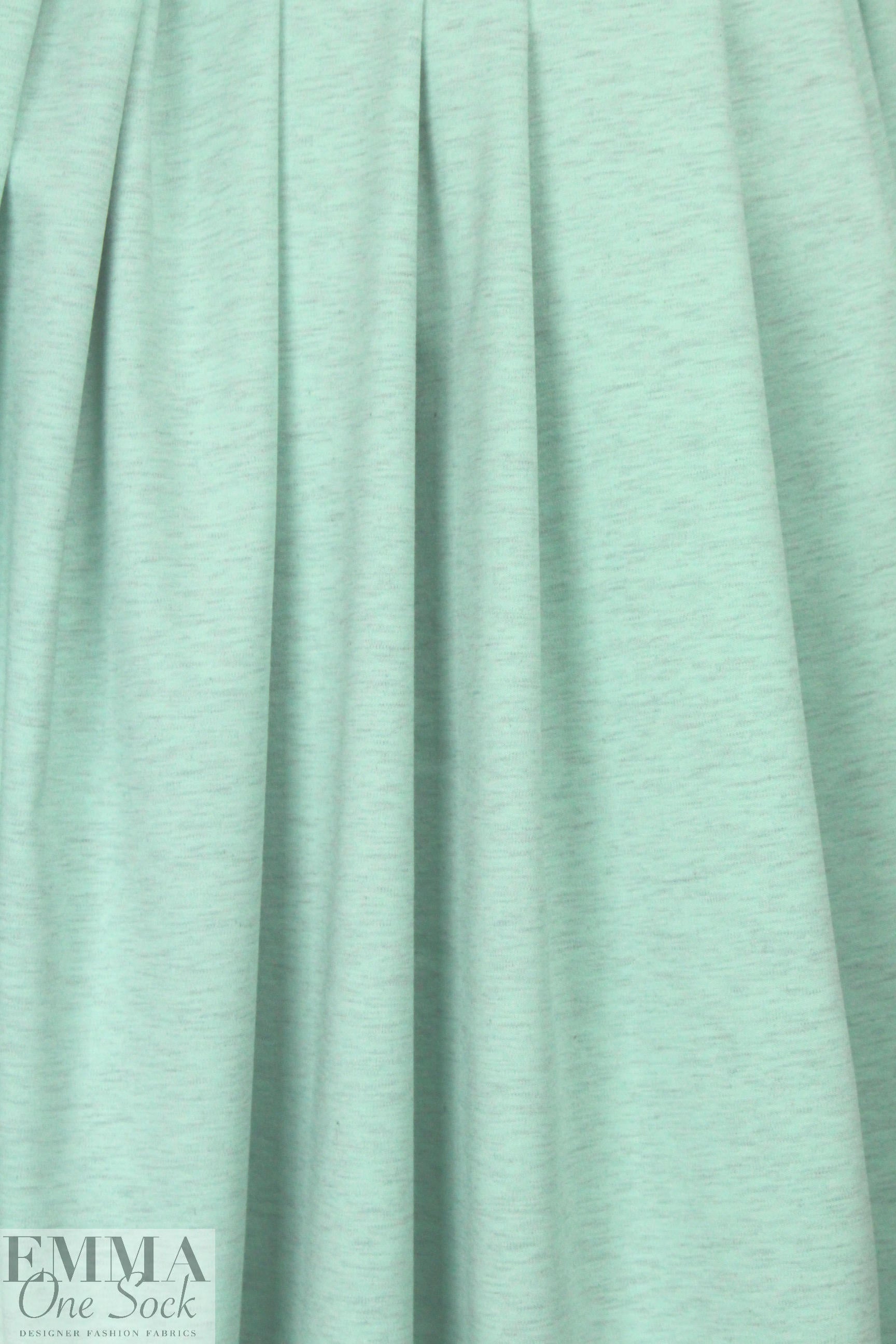 famous designer cotton blend melange knit- dusty mint 1.875 yds