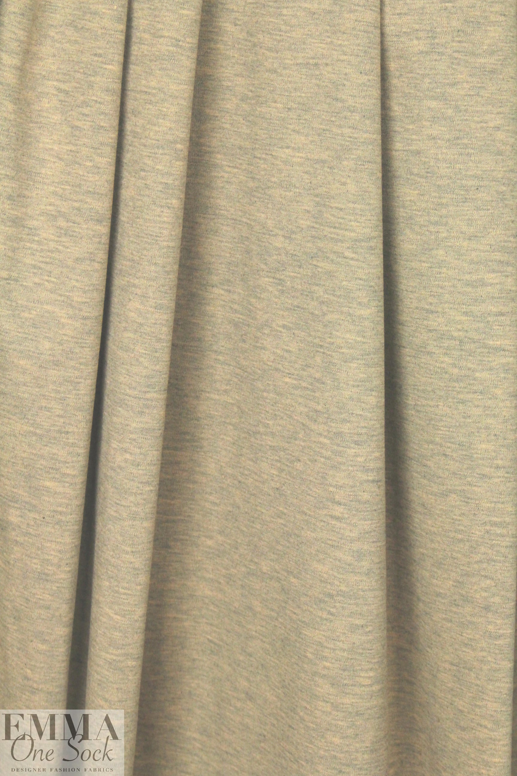 famous designer cotton blend melange knit- dusty sand 1.5 yd