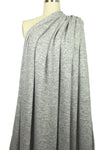 NY designer tweedy french terry sweater knit - gray 1.25 yds