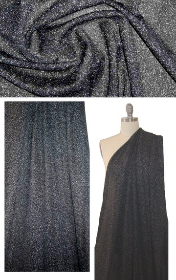 Italian viscose melange sweater knit - black/white 1.875 yds