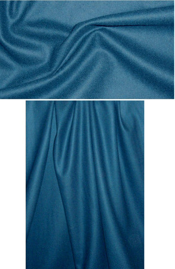 washable wool blend melton - deep teal .75 yds