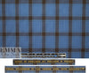 famous designer merino wool plaid - blue/nutmeg 1.375 yd