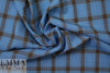 famous designer merino wool plaid - blue/nutmeg 1.5 yd