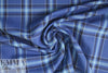 famous designer merino wool plaid - blue/navy