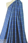 famous designer merino wool plaid - blue/navy